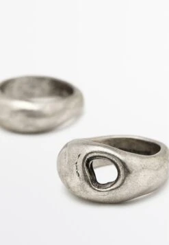 Massimo Dutti PACK 2 - Ring - Silver-coloured -Massimo Dutti Shop de3b307a974f47f3a604db8331e4edd4