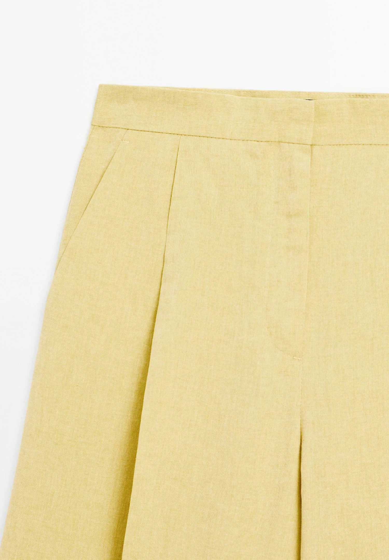 Massimo Dutti PLEATED WITH SIDE POCKETS - Trousers - Mustard Yellow 12 Massimo Dutti PLEATED WITH SIDE POCKETS - Trousers - Mustard Yellow - Image 10