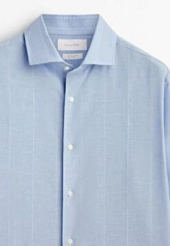 Massimo Dutti Regular Fit Wide Striped - Shirt - Light Blue -Massimo Dutti Shop de5a22e0185e4f7fb6091da67be48191