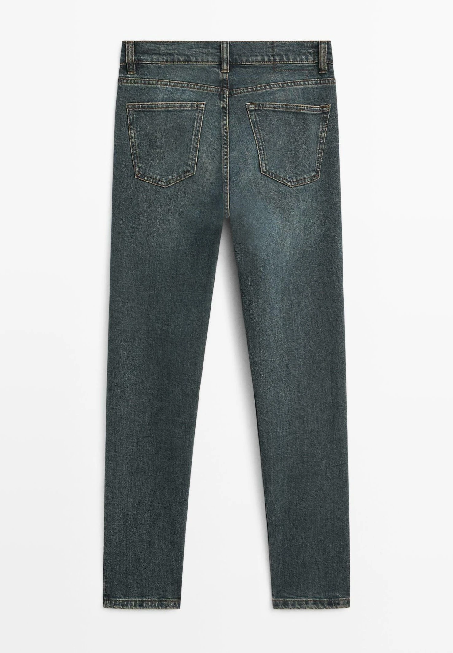 Massimo Dutti MID-RISE CROPPED SLIM FIT - Slim Fit Jeans - Mottled Blue 6 Massimo Dutti MID-RISE CROPPED SLIM FIT - Slim Fit Jeans - Mottled Blue - Image 4