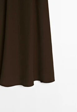 Massimo Dutti FLOWING FLARED - Maxi Skirt - Mottled Dark Brown -Massimo Dutti Shop dea98e4c7e424c48ad5e5e12486cc4f1