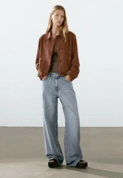 Massimo Dutti CROPPED WITH BUTTONS - Leather Jacket - Mottled Brown 14 Massimo Dutti CROPPED WITH BUTTONS - Leather Jacket - Mottled Brown -Massimo Dutti Shop debf9d2dacb24fe6916fc66fc9fbeaa7