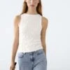 Massimo Dutti GATHERED SEMI-SHEER - Top - White -Massimo Dutti Shop deed3fa0a5324762b63ea7c5095878a1