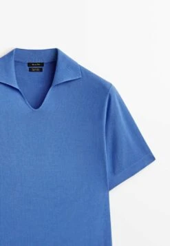 Massimo Dutti Milano Short Sleeve- Polo Shirt - Royal Blue -Massimo Dutti Shop df265ee6366c4142b5e6b1016f6426f2