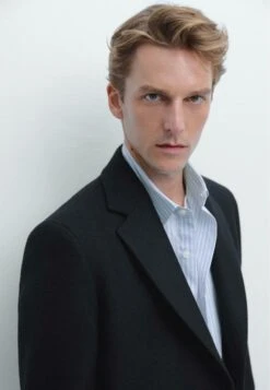 Massimo Dutti LONG WITH LAPEL COLLAR - Classic Coat - Dark Blue 15 Massimo Dutti LONG WITH LAPEL COLLAR - Classic Coat - Dark Blue -Massimo Dutti Shop df54fbae74c04486b7669477456d2356