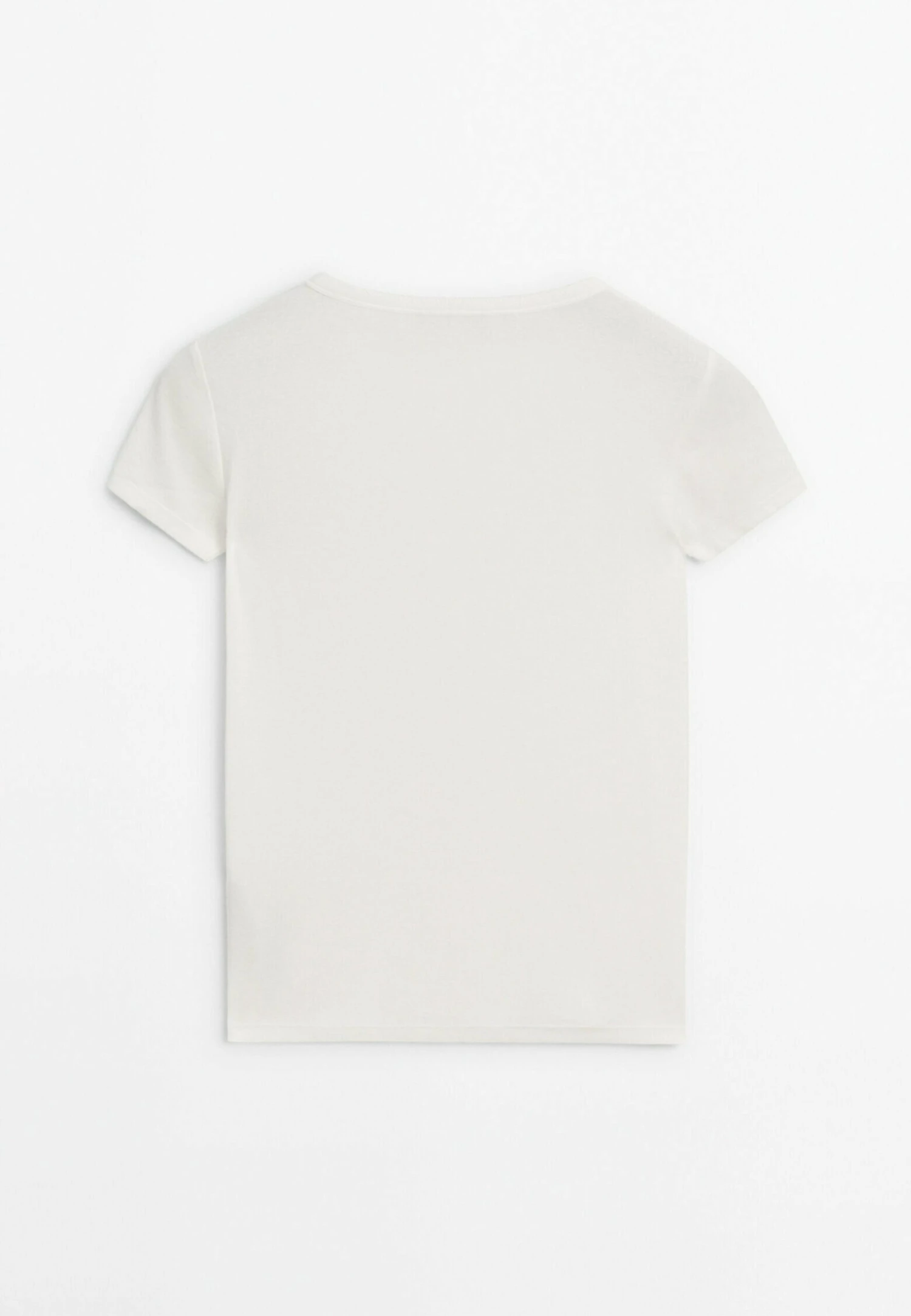 Massimo Dutti SHORT SLEEVE WITH TRIM DETAILS - Basic T-shirt - WHITE 8 Massimo Dutti SHORT SLEEVE WITH TRIM DETAILS - Basic T-shirt - WHITE - Image 6