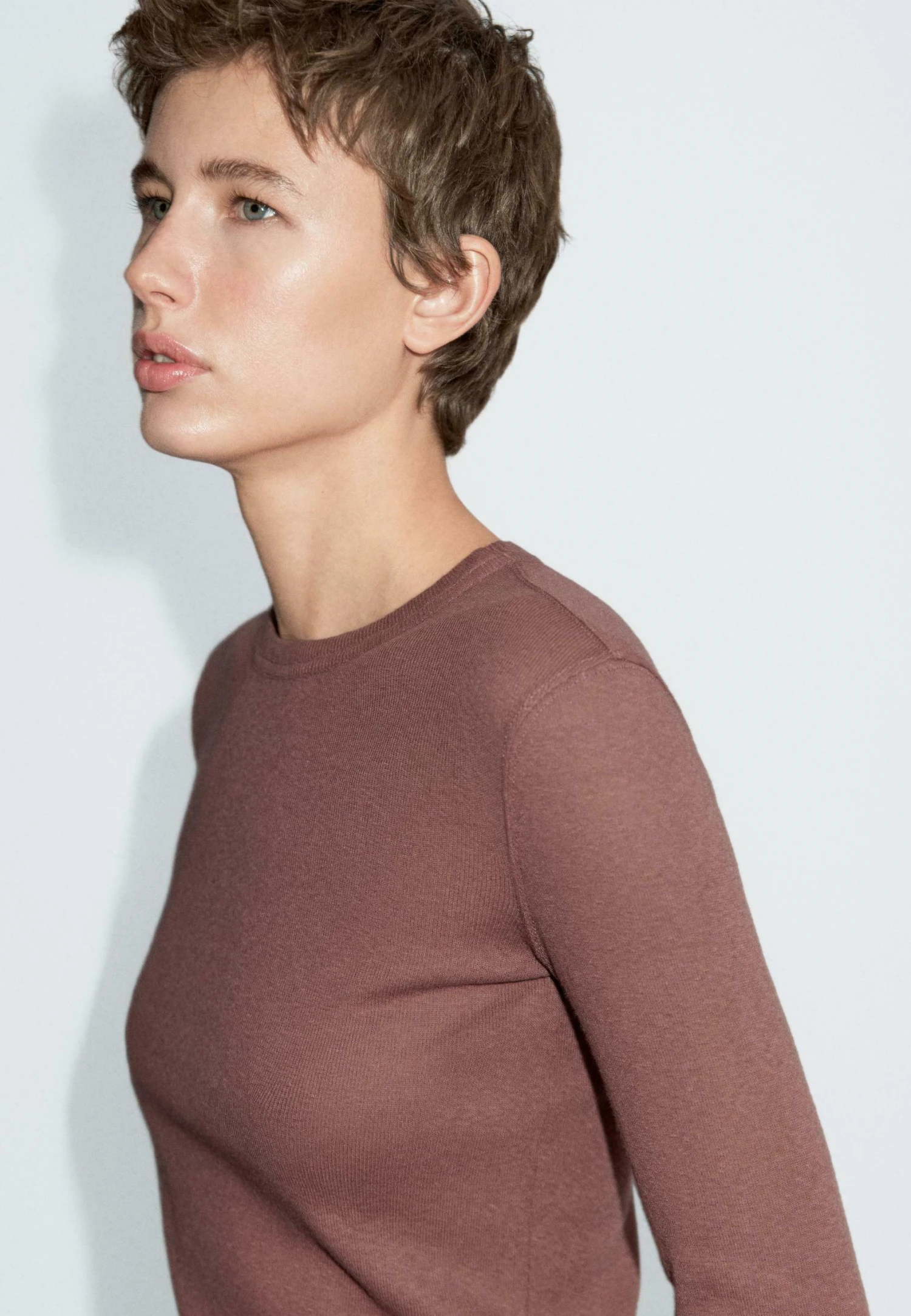 Massimo Dutti LONG SLEEVE - Long Sleeved Top - Light Pink 6 Massimo Dutti LONG SLEEVE - Long Sleeved Top - Light Pink - Image 4