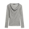 Massimo Dutti WITH DRAPED NECKLINE - Long Sleeved Top - Grey -Massimo Dutti Shop dfab280d05744eab829bfefb6e40b134
