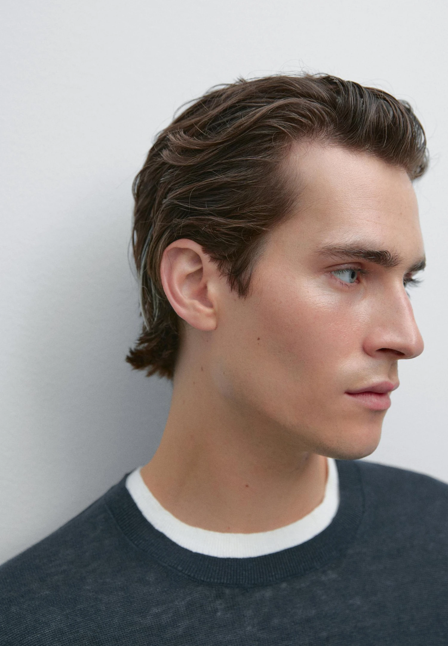 Massimo Dutti FINE CREW NECK WITH LONG SLEEVE - Jumper - Dark Blue 6 Massimo Dutti FINE CREW NECK WITH LONG SLEEVE - Jumper - Dark Blue - Image 4