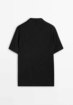 Massimo Dutti Vertical-Textured Micro - Polo Shirt - Black 9 Massimo Dutti Vertical-Textured Micro - Polo Shirt - Black -Massimo Dutti Shop e00ff60f65cb4a9d96a491b37b3d5501