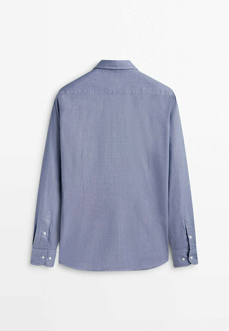 Massimo Dutti Textured Bird S-Eye - Shirt - Blue/Black Denim 8 Massimo Dutti Textured Bird S-Eye - Shirt - Blue/Black Denim - Image 6