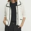 Massimo Dutti Contrast Textured With Pockets - Cardigan - Beige -Massimo Dutti Shop e0aec841c32c4ee088bcda9aa2582ed6