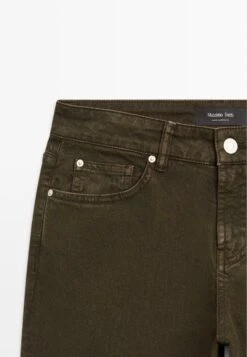 Massimo Dutti MID-WAIST TAPERED FIT - Straight Leg Jeans - Mottled Dark Brown -Massimo Dutti Shop e0f3115b23c84e109d4f8c597a4cd9f3