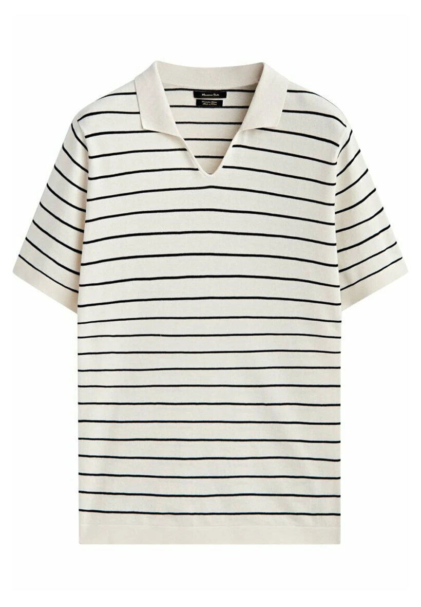 Massimo Dutti Striped Short Sleeve - Polo Shirt - Light Yellow 7 Massimo Dutti Striped Short Sleeve - Polo Shirt - Light Yellow - Image 5
