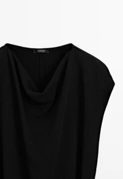 Massimo Dutti CREPE COWL NECK - Top - Black -Massimo Dutti Shop e12c9dbc3f7b40fbb69dfd949495c900