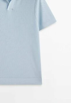 Massimo Dutti Smocked - Polo Shirt - Light Blue -Massimo Dutti Shop e13618e7a4a2430eb96be93ced5bcbf0