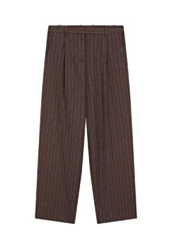 Massimo Dutti DARTED PINSTRIPE - Trousers - Brown -Massimo Dutti Shop e14b1212feb2457488bc6441b4ac2cc2