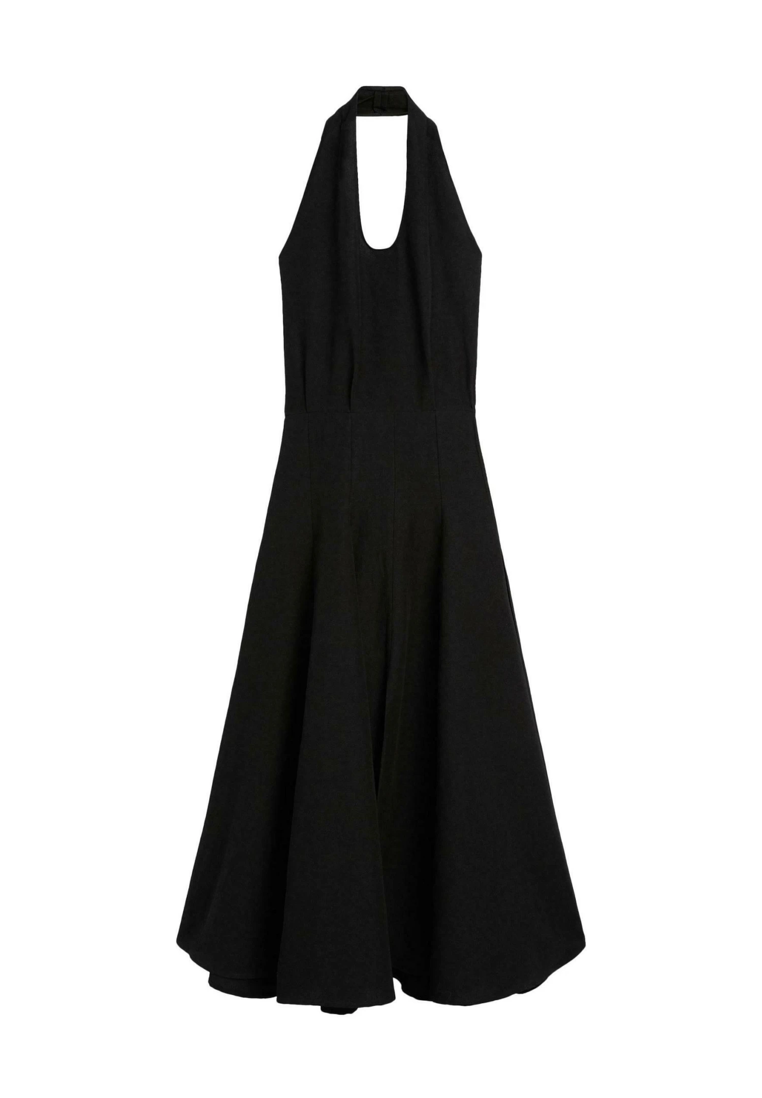 Massimo Dutti LONG FLARED WITH HALTER NECK - Day Dress - Dark Grey 6 Massimo Dutti LONG FLARED WITH HALTER NECK - Day Dress - Dark Grey - Image 4