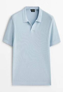 Massimo Dutti Smocked - Polo Shirt - Light Blue -Massimo Dutti Shop e1a189a04fb34de39fb393a00a3fa2d2