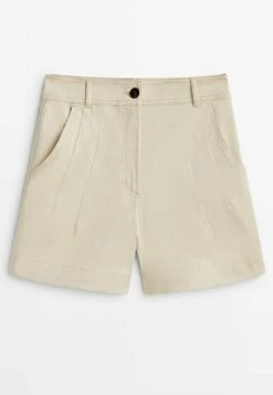 Massimo Dutti With Topstitching Detail - Shorts - Stone -Massimo Dutti Shop e1c3f63ed363421abe83f61534b0759d
