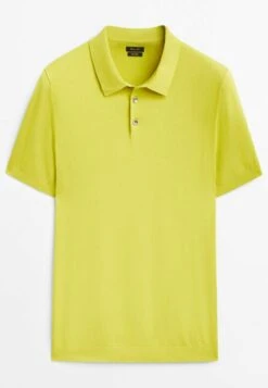 Massimo Dutti Kurzärmeliger - Polo Shirt - Neon Yellow -Massimo Dutti Shop e1c6db465ff04bf89c9b52b8ac6bbacb