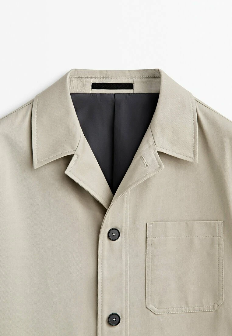 Massimo Dutti Studio - Micro Overshirt - Summer Jacket - Sand 12 Massimo Dutti Studio - Micro Overshirt - Summer Jacket - Sand - Image 10
