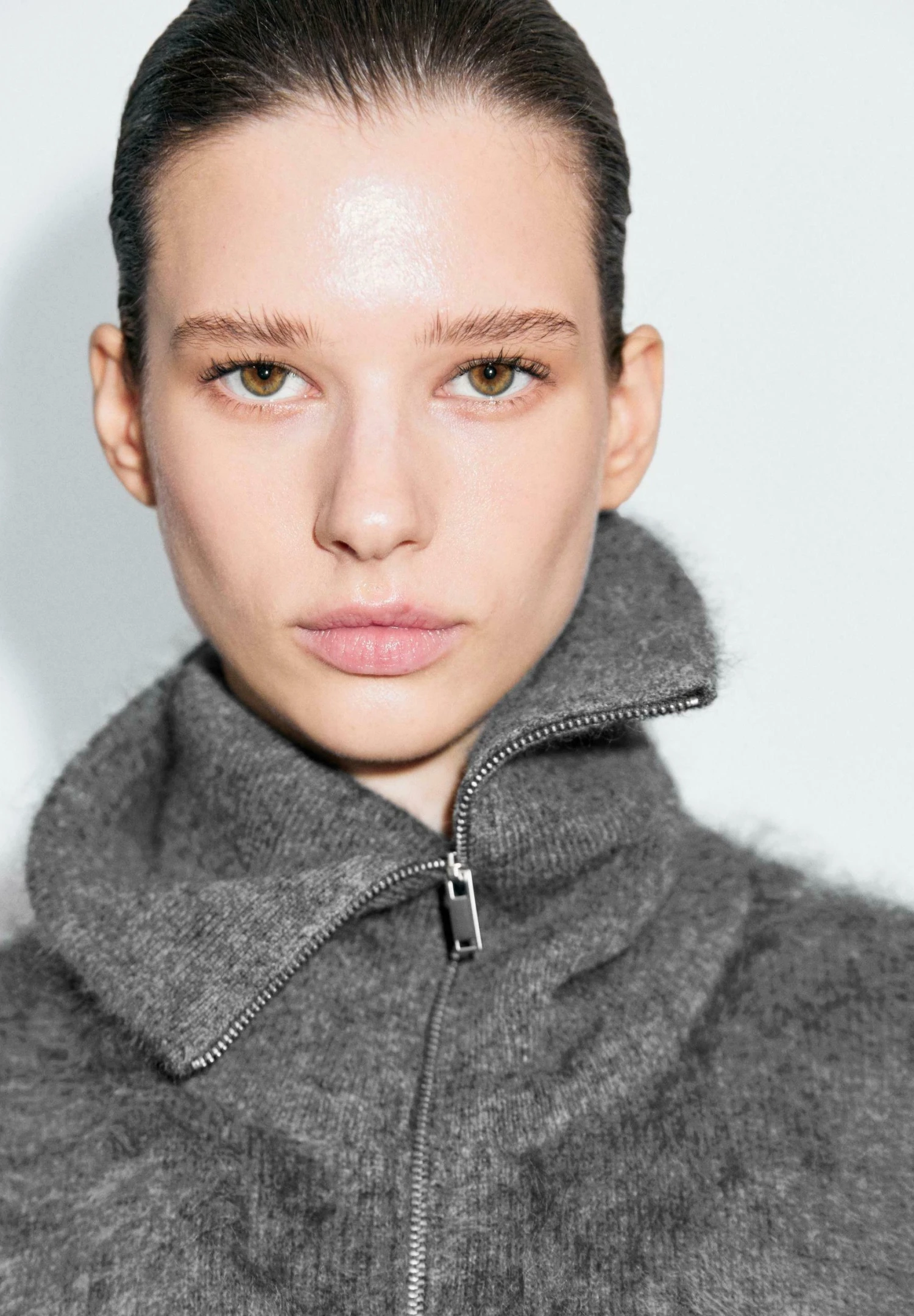 Massimo Dutti LONG ZIPPED - Cape - Grey 6 Massimo Dutti LONG ZIPPED - Cape - Grey - Image 4