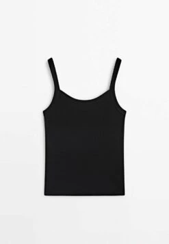 Massimo Dutti Mercerised - Top - Black -Massimo Dutti Shop e27cb2676232445f8f41554680905be9