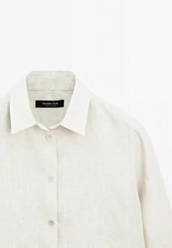 Massimo Dutti LIGHTWEIGHT FLOWING - Button-down Blouse - Beige -Massimo Dutti Shop e28fe9cd4c254bf48a4b4f0faaf0a730