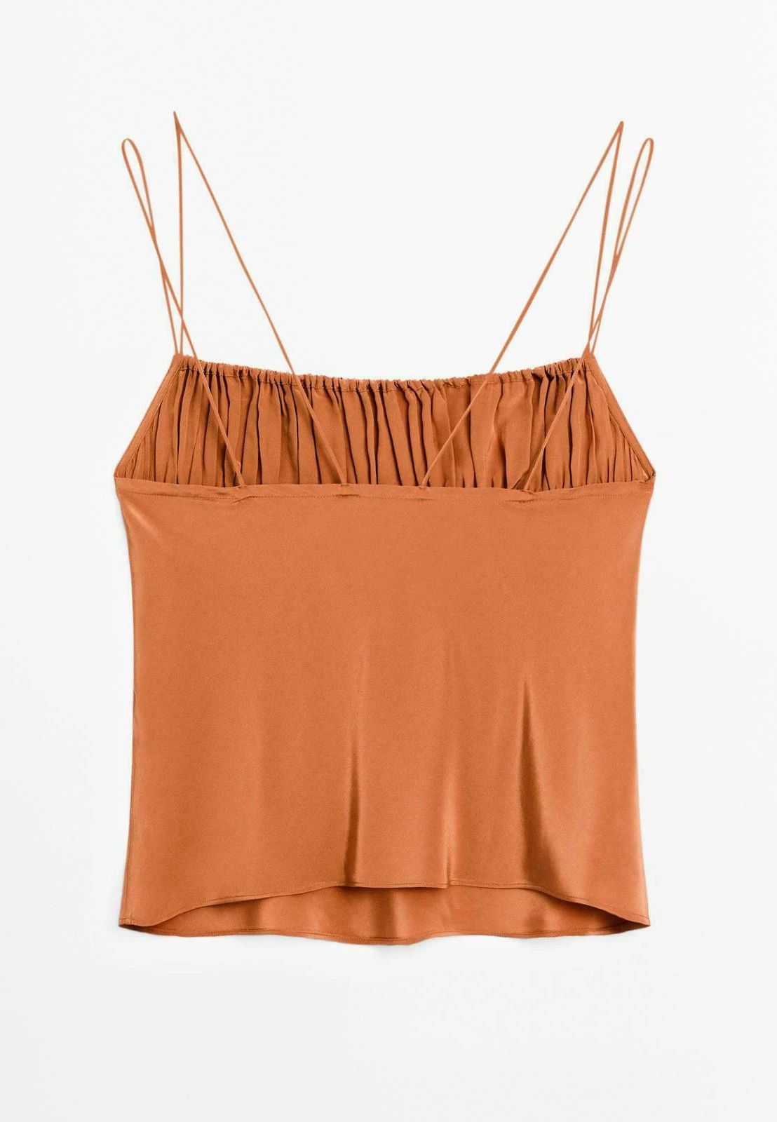 Massimo Dutti STRAPPY FLOWING WITH DRAPED DETAIL - Top - Orange 7 Massimo Dutti STRAPPY FLOWING WITH DRAPED DETAIL - Top - Orange - Image 5