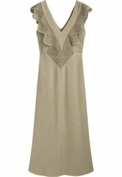 Massimo Dutti Ruffled Crochet Midi - Maxi Dress - Sand -Massimo Dutti Shop e2b763ce62a54bc09e98b822b06c2063