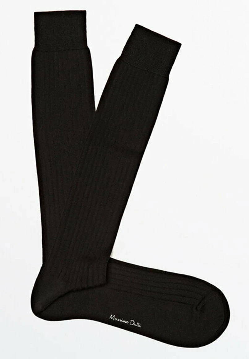 Massimo Dutti Plain Scottish - Socks - Black 9 Massimo Dutti Plain Scottish - Socks - Black - Image 7