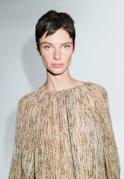 Massimo Dutti SEMI-SHEER DRAPED - Blouse - Beige -Massimo Dutti Shop e2f5a438cd074255a0c3aef5c03c3a71