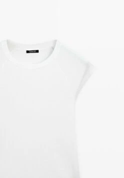 Massimo Dutti SHORT RAGLAN SLEEVES - Basic T-shirt - White -Massimo Dutti Shop e2fddccdcc064e3ab8abdf347102e86a