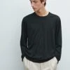 Massimo Dutti CREW NECK LONG SLEEVE - Jumper - Black -Massimo Dutti Shop e30be506d58c4f31b2f83a93bc67829b