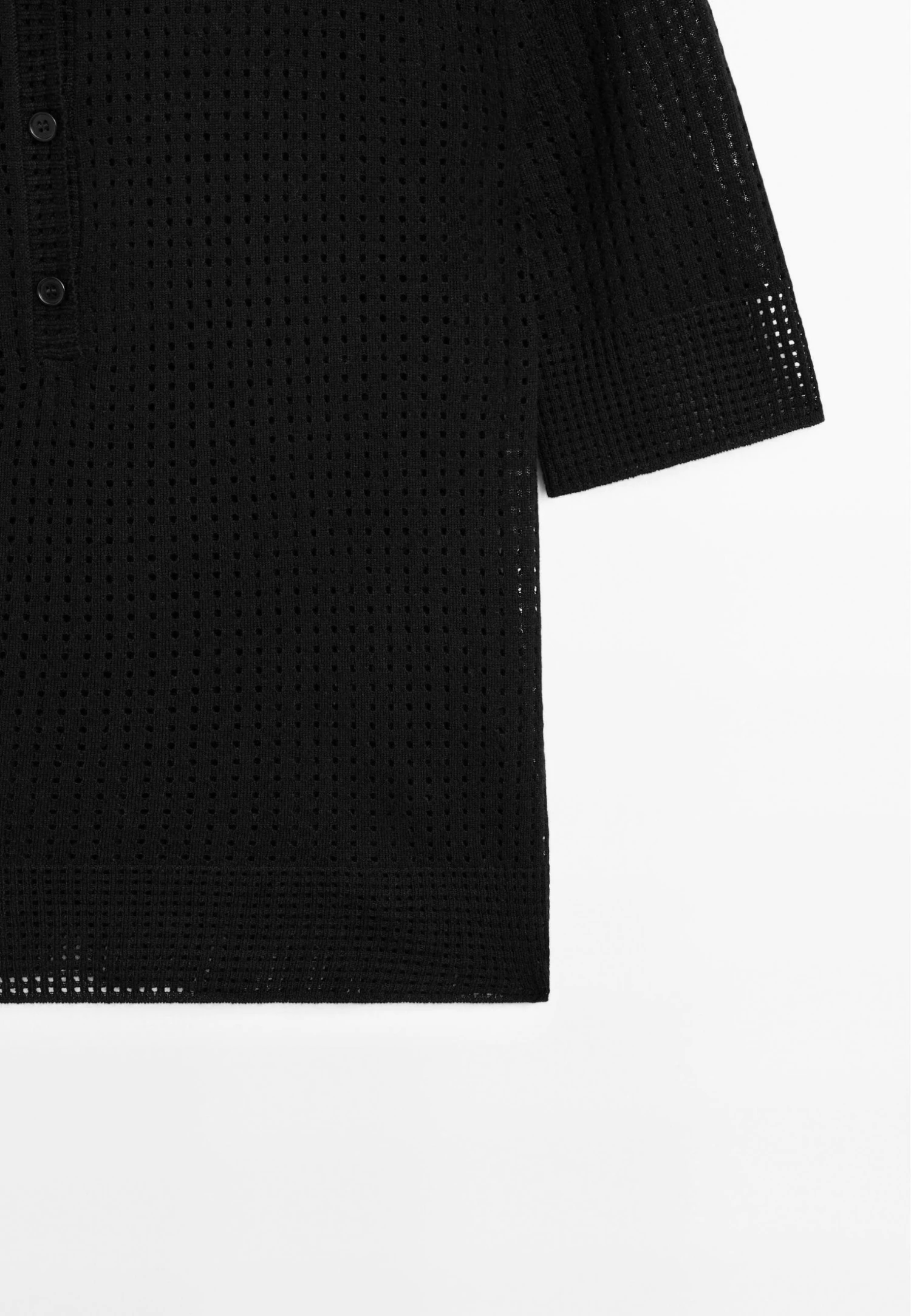 Massimo Dutti POLO COLLAR WITH SHORT SLEEVES - Polo Shirt - Black 7 Massimo Dutti POLO COLLAR WITH SHORT SLEEVES - Polo Shirt - Black - Image 5