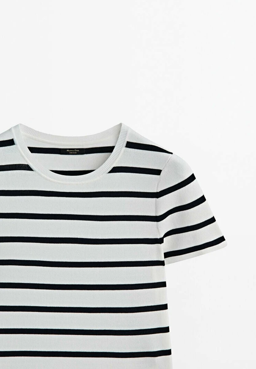 Massimo Dutti Striped Short Sleeve - Print T-Shirt 10 Massimo Dutti Striped Short Sleeve - Print T-Shirt - Image 8