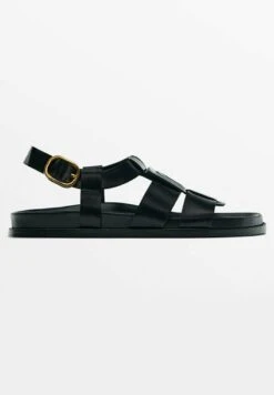 Massimo Dutti With Wide Straps - Sandals - Black -Massimo Dutti Shop e35469e78268498f8a019c51b0643623