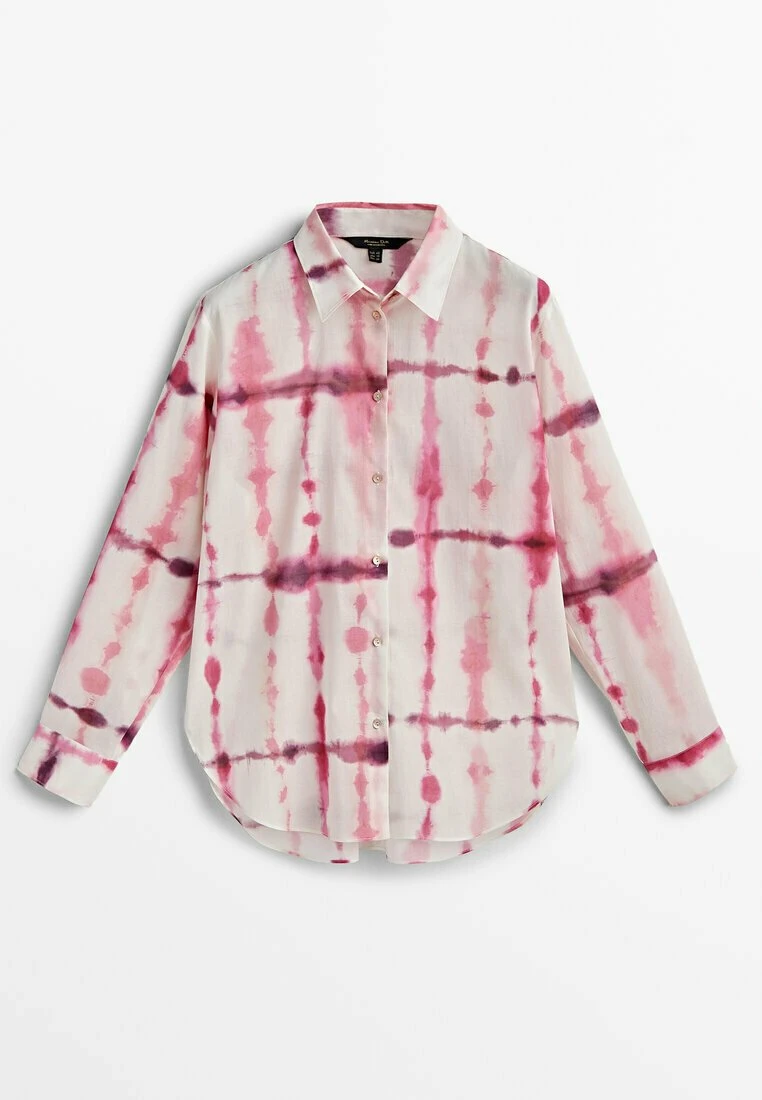 Massimo Dutti Tie-Dye - Button-Down Blouse - Pink 13 Massimo Dutti Tie-Dye - Button-Down Blouse - Pink - Image 11