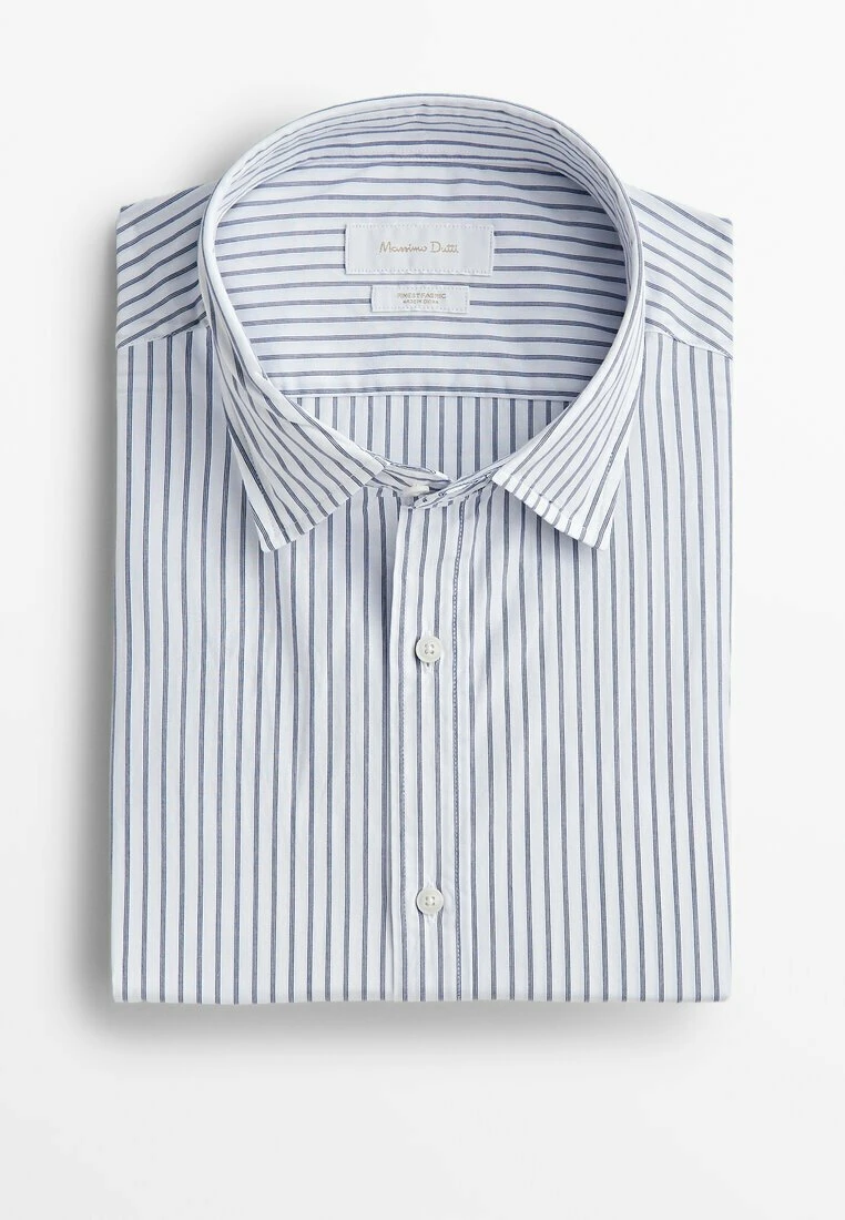 Massimo Dutti Fit Striped- Shirt - Light Blue 11 Massimo Dutti Fit Striped- Shirt - Light Blue - Image 9