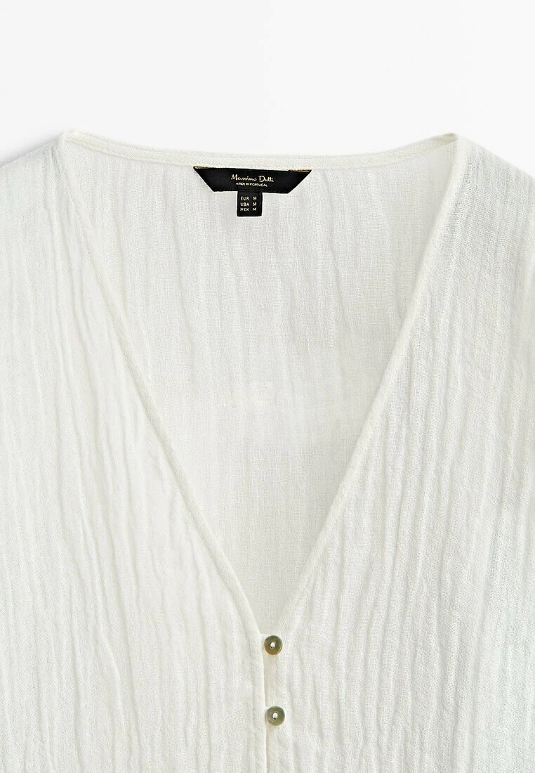 Massimo Dutti Contrast Waffle Blend - Blouse 9 Massimo Dutti Contrast Waffle Blend - Blouse - Image 7