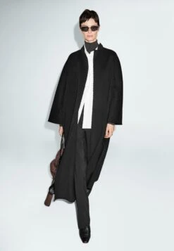 Massimo Dutti WITH STAND COLLAR - Classic Coat - Black