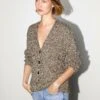 Massimo Dutti LONG MOULINÉ V-NECK WITH BUTTONS - Cardigan - Brown -Massimo Dutti Shop e39fe6ecd14f486fbe49f4c3bd6a46bf