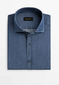 Massimo Dutti Regular Fit Stonewash - Shirt - Blue Grey -Massimo Dutti Shop e3a3d3b0144b468fb251633a54d6ed15