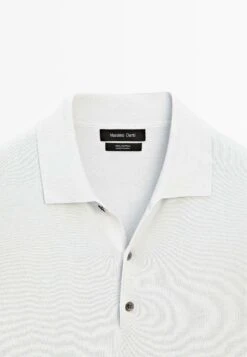 Massimo Dutti SHORT SLEEVE POLO COLLAR - Polo Shirt - Light Grey -Massimo Dutti Shop e3a5ddf9b17441de91116ddc33dc9cb5