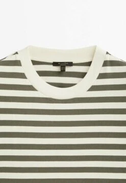 Massimo Dutti Short Sleeve Striped - Print T-Shirt - Khaki 21 Massimo Dutti Short Sleeve Striped - Print T-Shirt - Khaki -Massimo Dutti Shop e3d03de6aeca45749eef9450ed7ab9da