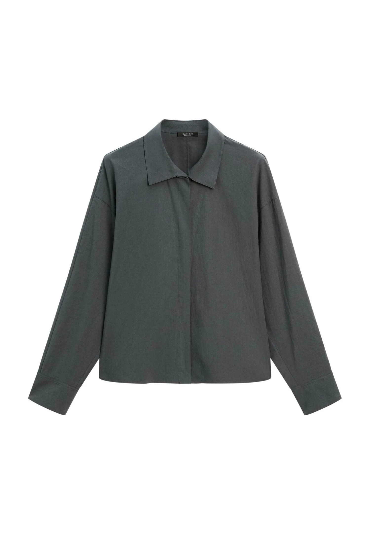 Massimo Dutti LOOSE FIT LONG SLEEVE - Button-down Blouse - Dark Grey 8 Massimo Dutti LOOSE FIT LONG SLEEVE - Button-down Blouse - Dark Grey - Image 6