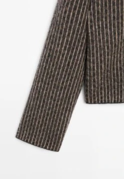 Massimo Dutti PINSTRIPE - Cardigan - Beige -Massimo Dutti Shop e43a750b904544568dcfa6b7fc375fd8