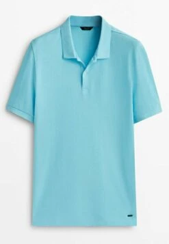 Massimo Dutti Polo Shirt - Turquoise -Massimo Dutti Shop e46a0e7979474a12984ed0b001d63df3