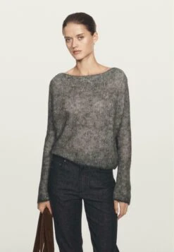 Massimo Dutti SHORT SWEATER - Jumper - Dark Grey